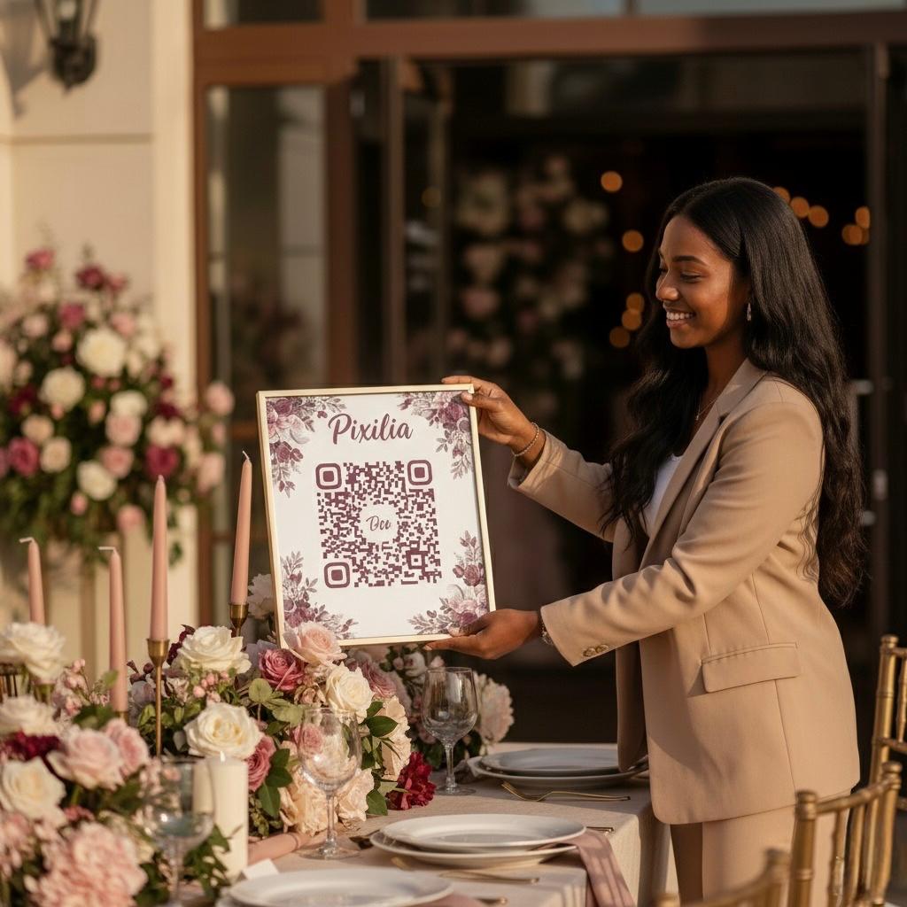 QR code displayed at event